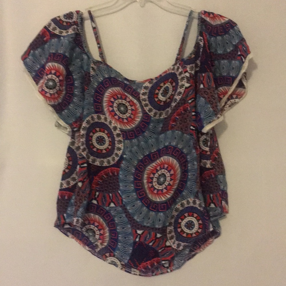 Off the shoulder vibrant top